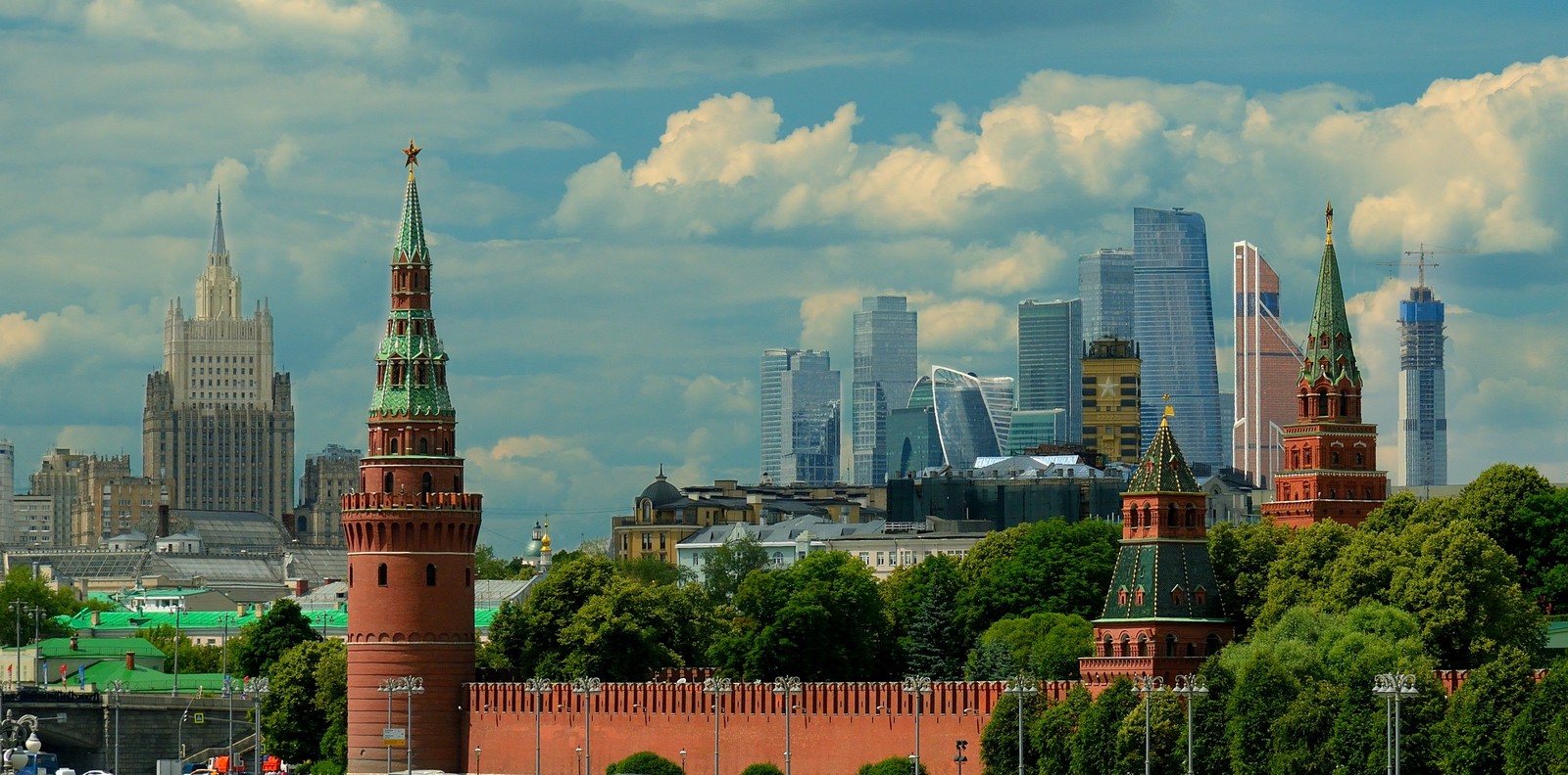 Вид Кремля с Москоу Сити